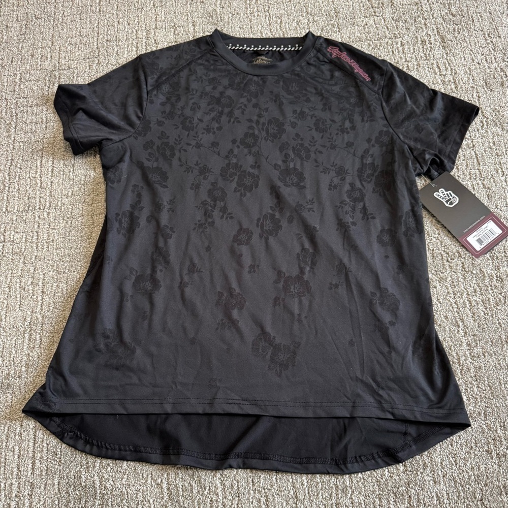 Troy Lee Designs woman’s black floral design XL shirt